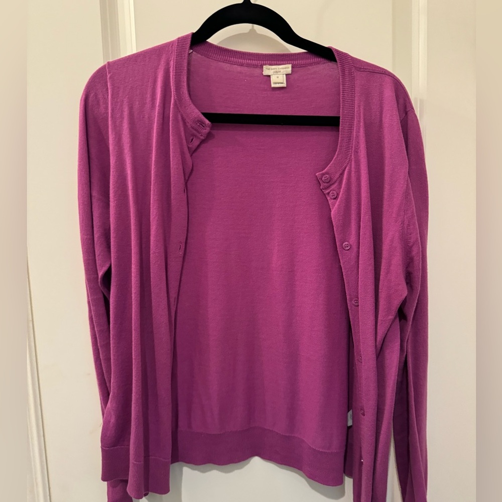Fuschia Jcrew Caryn cardigan